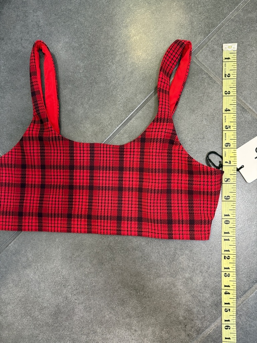 New! ALO YOGA Scarlet Plaid Print RARE! XS Leggings + Med Bra Top SOLD AS A SET - Picture 6 of 15